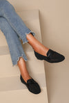 Mocassins ajourés noirs