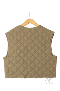 Gilet matelassé sans manches kaki