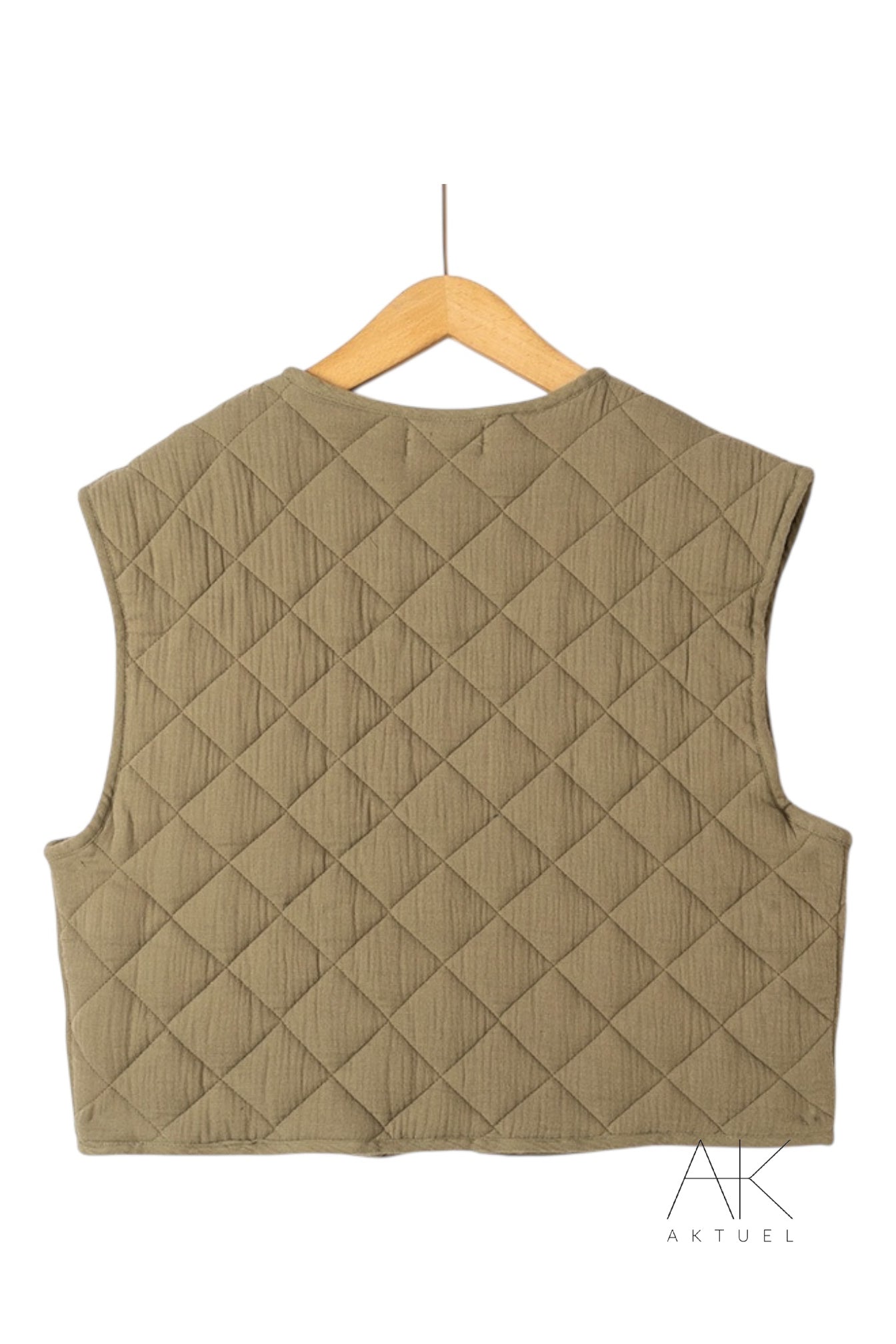 Gilet matelassé sans manches kaki