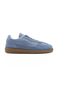 Basket bleu en suedine