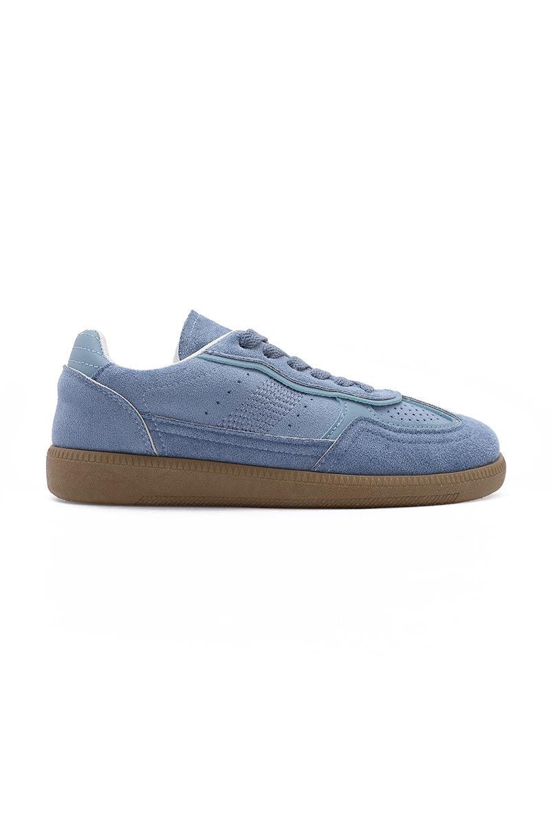 Basket bleu en suedine