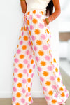 Pantalon imprimé pop fleuri