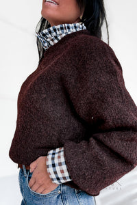 Pull à manches longues chocolat