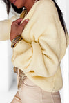 Cardigan jaune poussin
