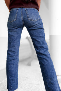 Jean brut foncé straight