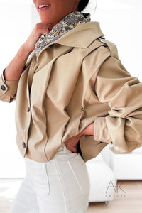 Trench courte beige