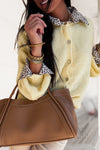 Cardigan jaune poussin