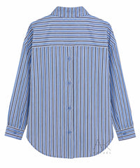 Chemise rayée bleue