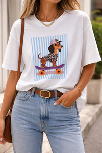 T-shirt imprimé Teckel Skate