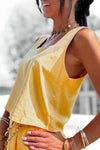 Top jaune