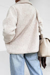 Manteau effet sherpa beige