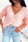 Gilet / Cardigan Mohair Rose Pastel