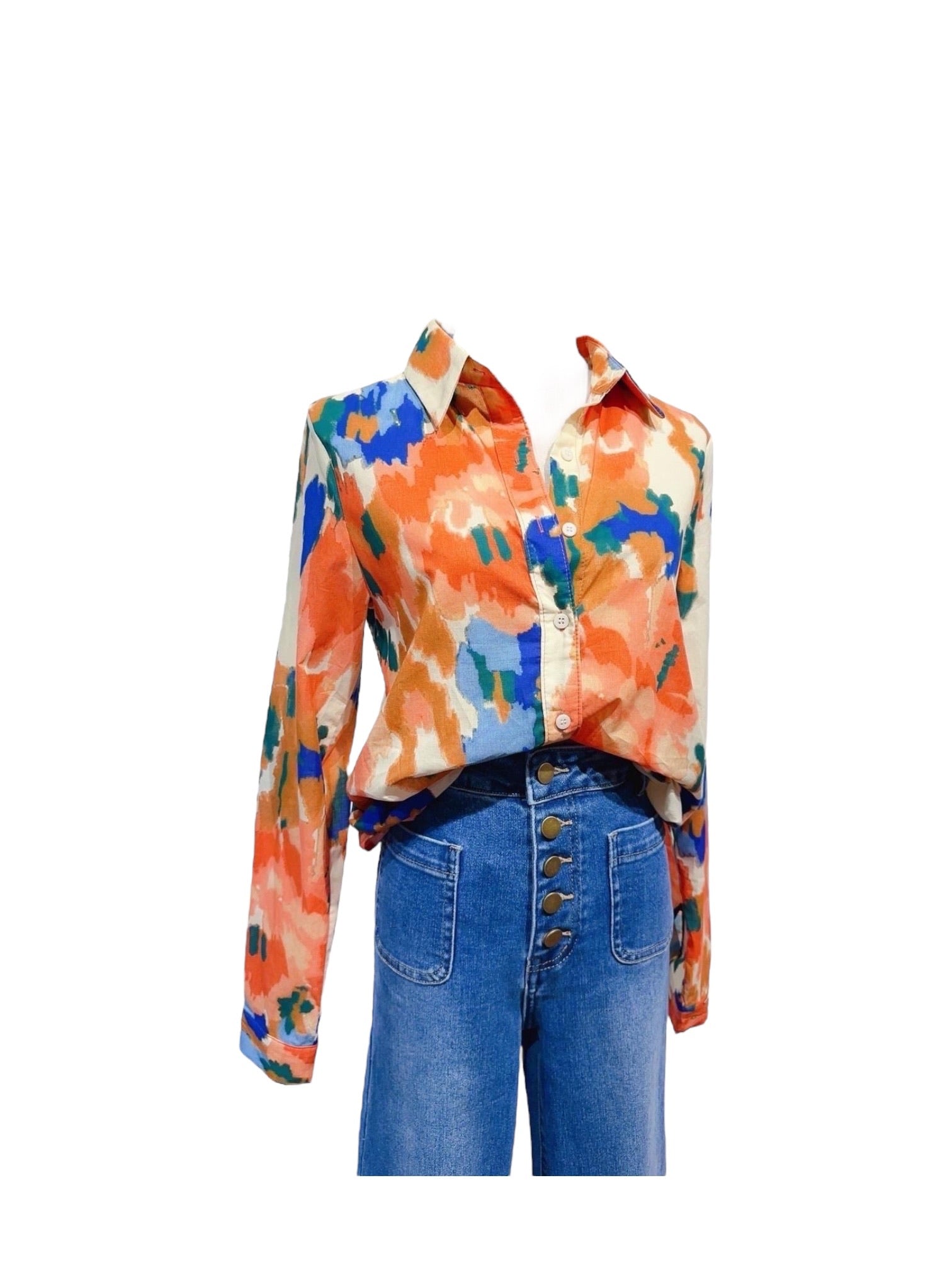 Chemise à imprimée multicolore