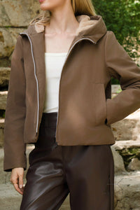 Parka marron courte