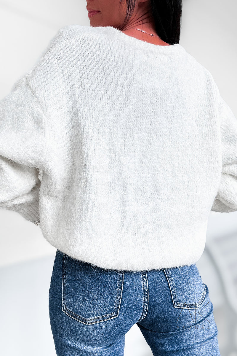 Cardigan en maille blanc