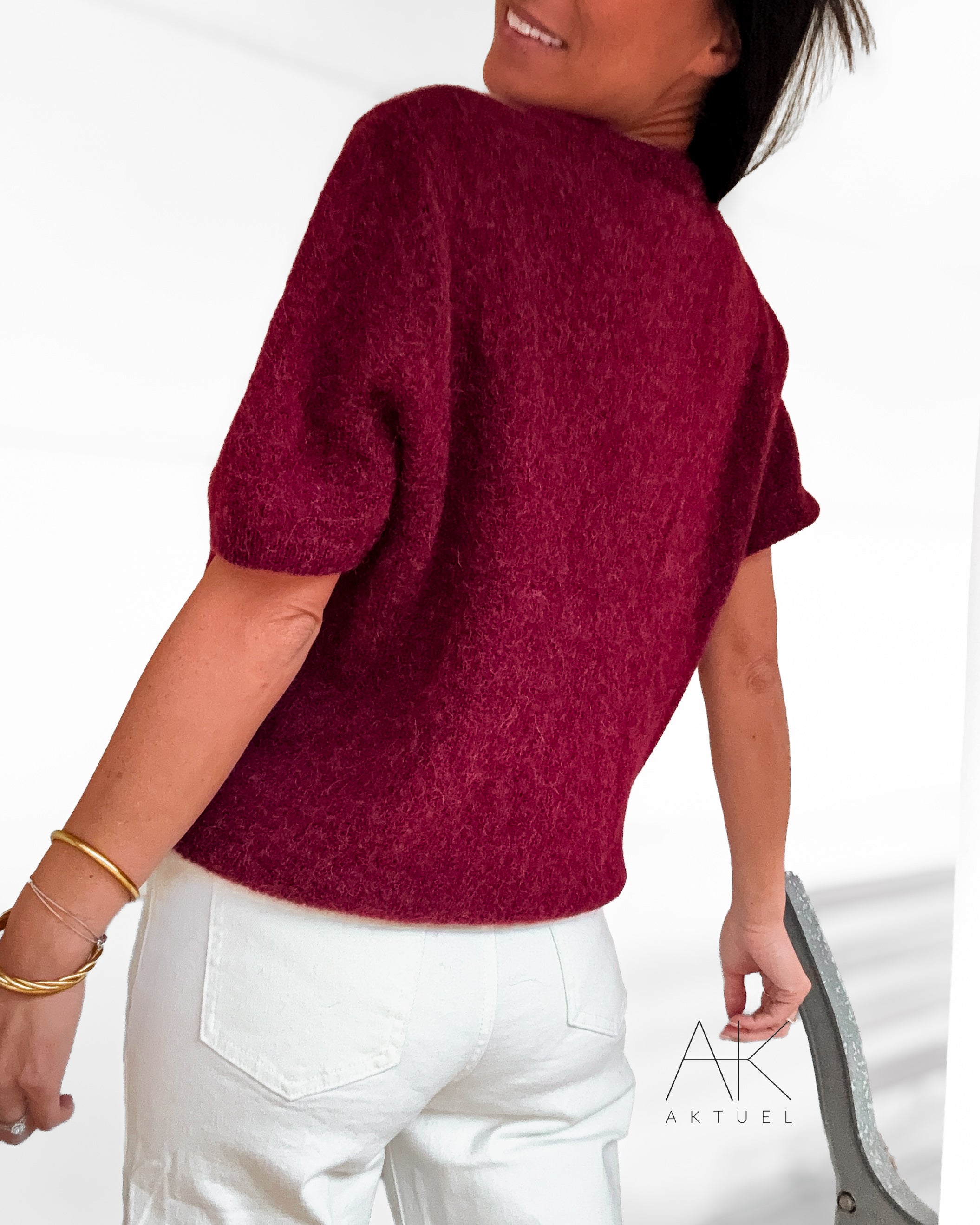 Cardigan baby alpaga burgundy