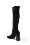 Bottes noires suédine à talon