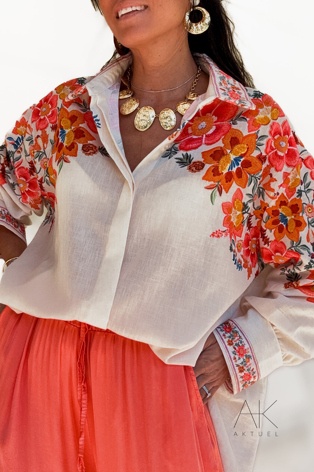 Chemise imprimée florale