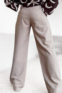 Pantalon taille haute à pinces