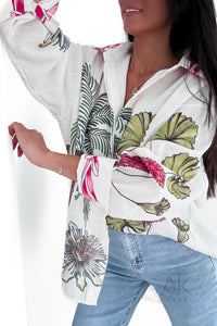 Chemise imprimée tropicale