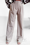 Pantalon taille haute à pinces