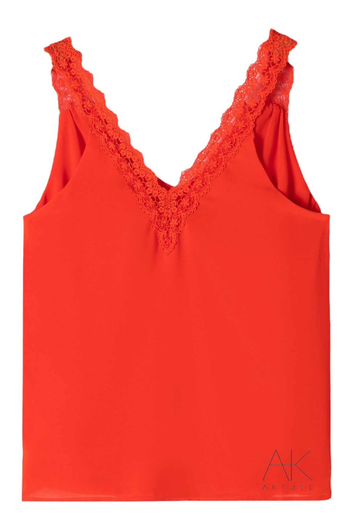 Caraco corail dentelle