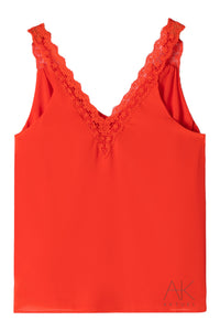 Caraco corail dentelle