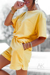 T-shirt en éponge jaune