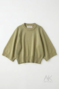 Pull manches 3/4 kaki clair