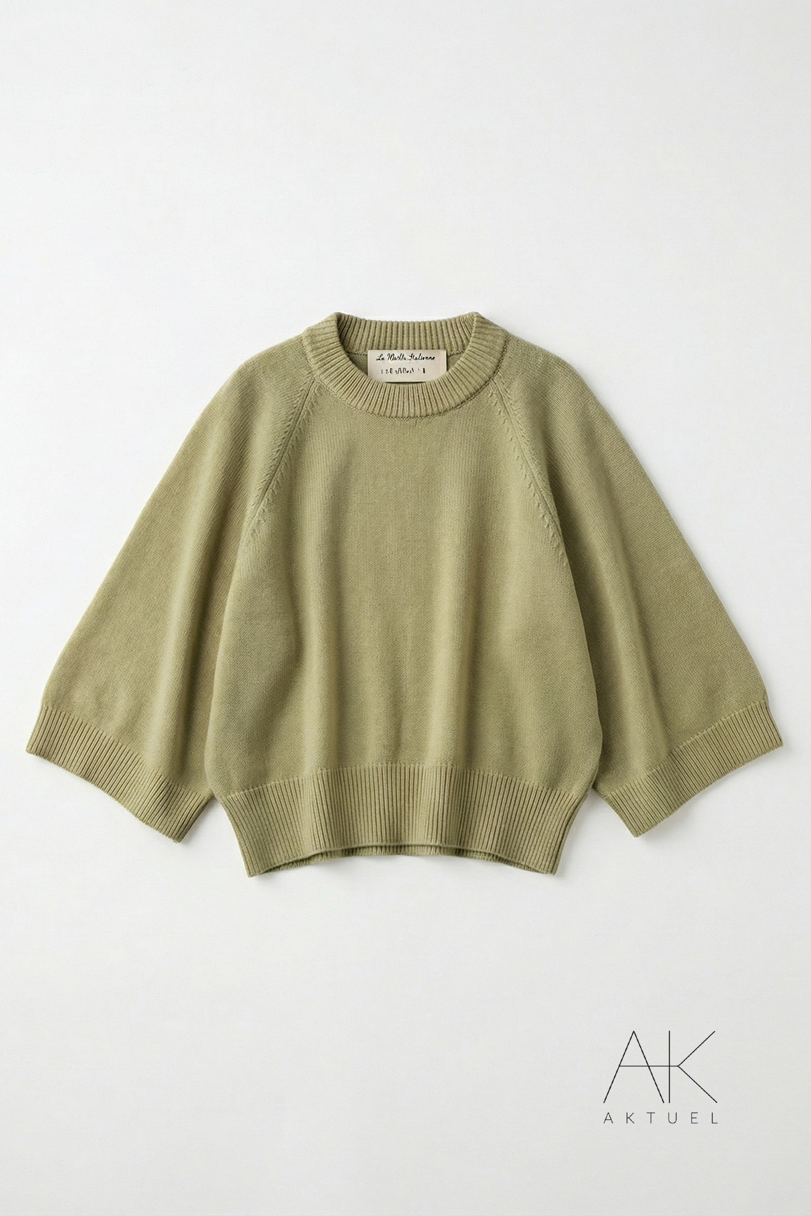 Pull manches 3/4 kaki clair