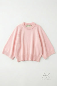 Pull manches 3/4 rose