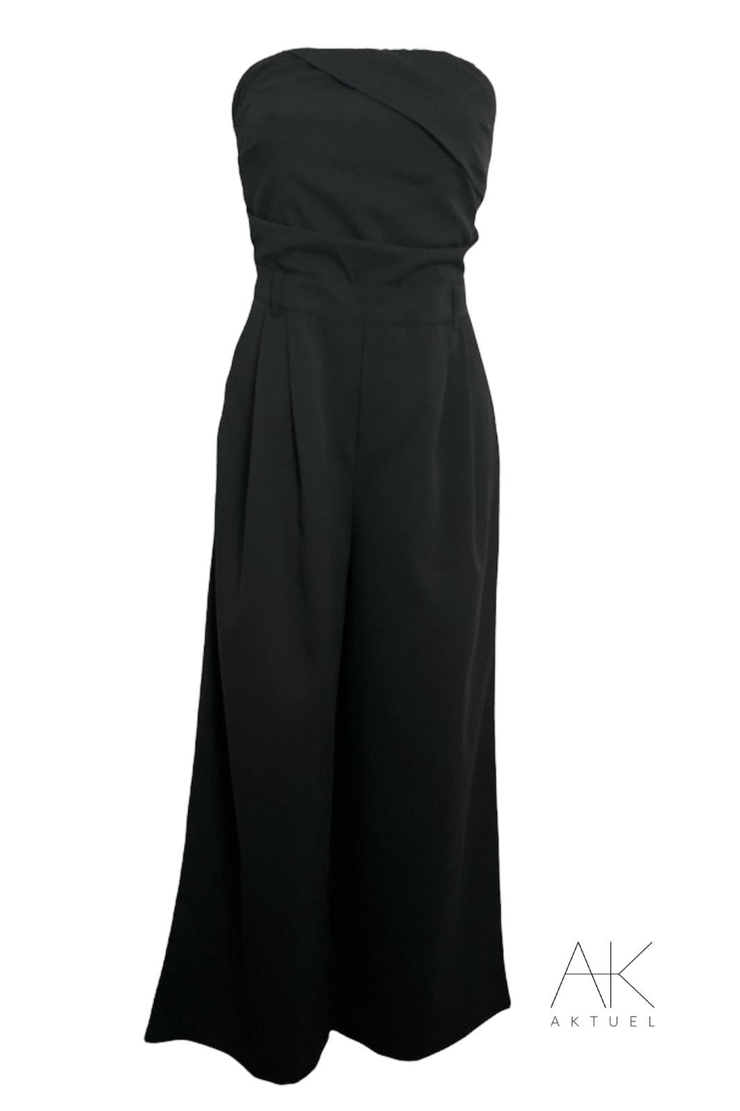 Combinaison bustier fluide en noir