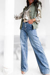 Jean brut wide leg