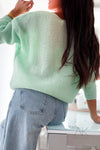 Gilet / Cardigan Mohair Vert d’eau