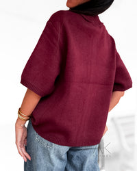 Cardigan oversize burgundy