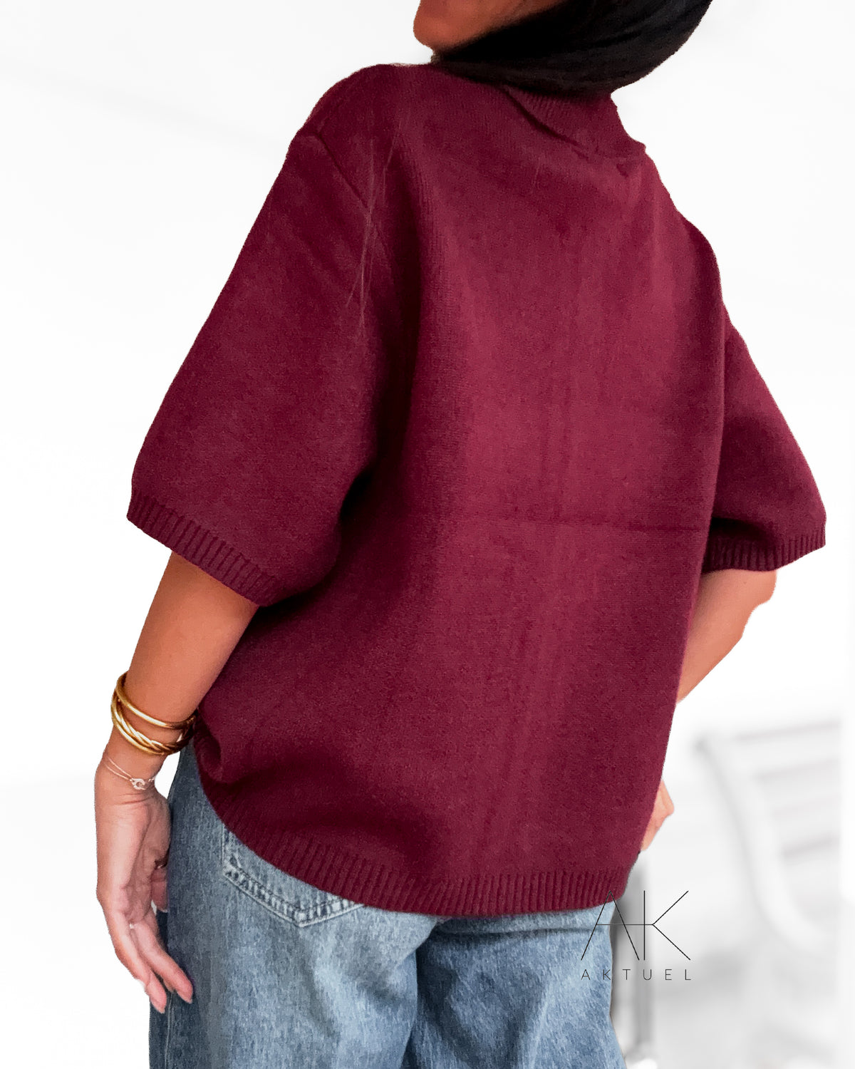 Cardigan oversize burgundy