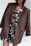 Blazer en suédine chocolat