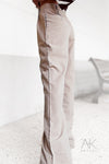 Pantalon taille haute à pinces