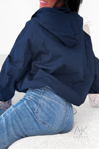 Veste gabardine liberty marine