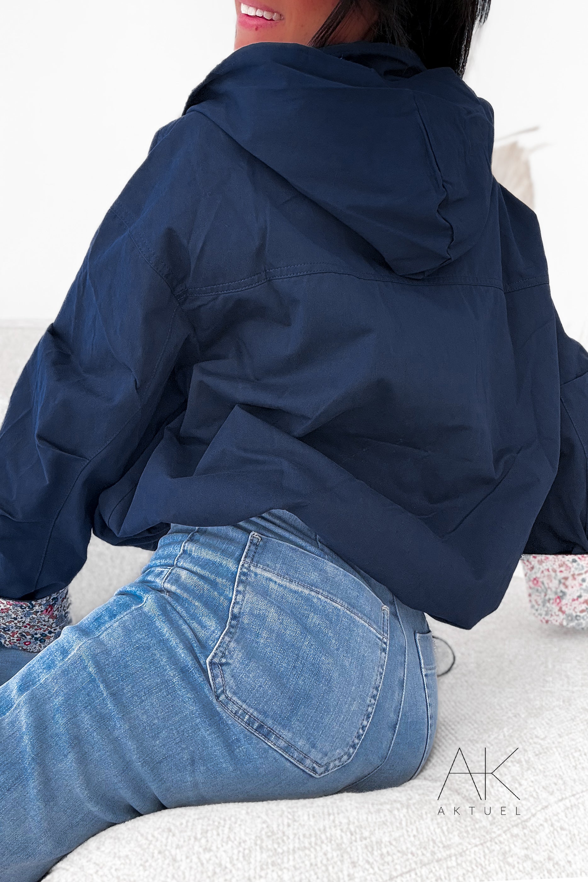 Veste gabardine liberty marine