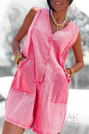 Combinaison sans manches rose