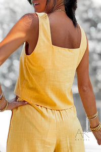 Top jaune