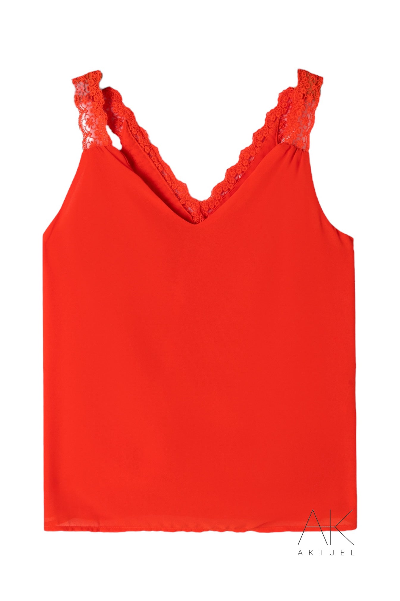 Caraco corail dentelle