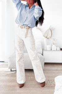 Chemise rayée bleu “SELF LOVE”