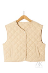 Gilet matelassé sans manches beige