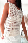 Gilet Crochet Beige