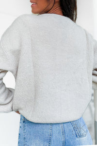 Pull en maille beige baby alpaga col rond