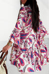 Robe courte imprimée cachemire
