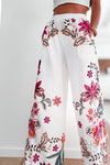 Pantalon fluide à imprimé fleuries