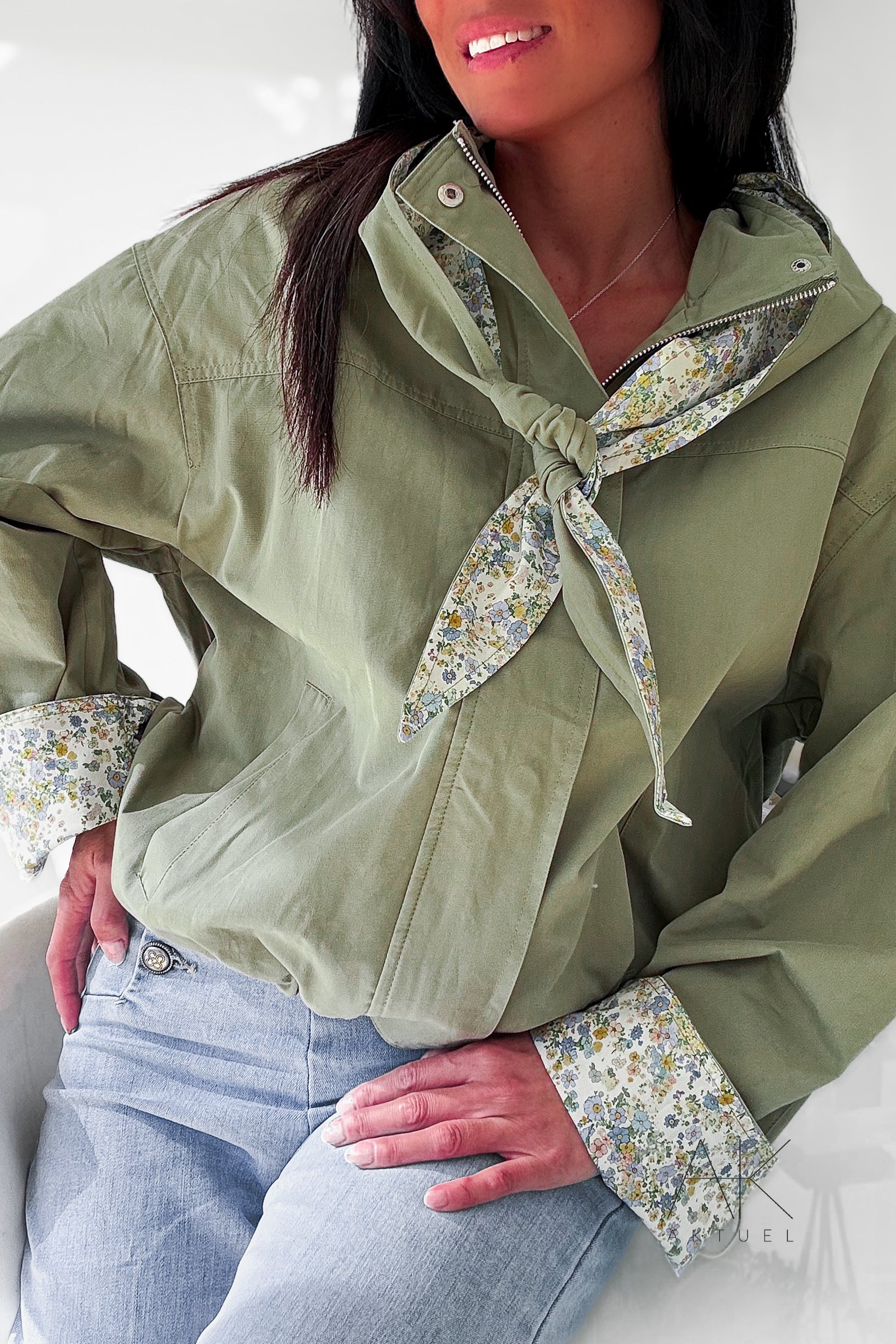 Veste gabardine liberty kaki